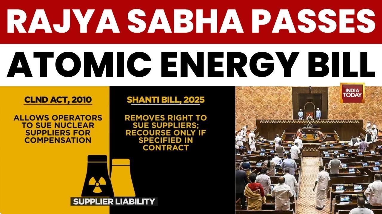 Parliament Clears SHANTI Nuclear Bill 2025 | Private Entry, Tharoor Warns of 'Dangerous Leap'
