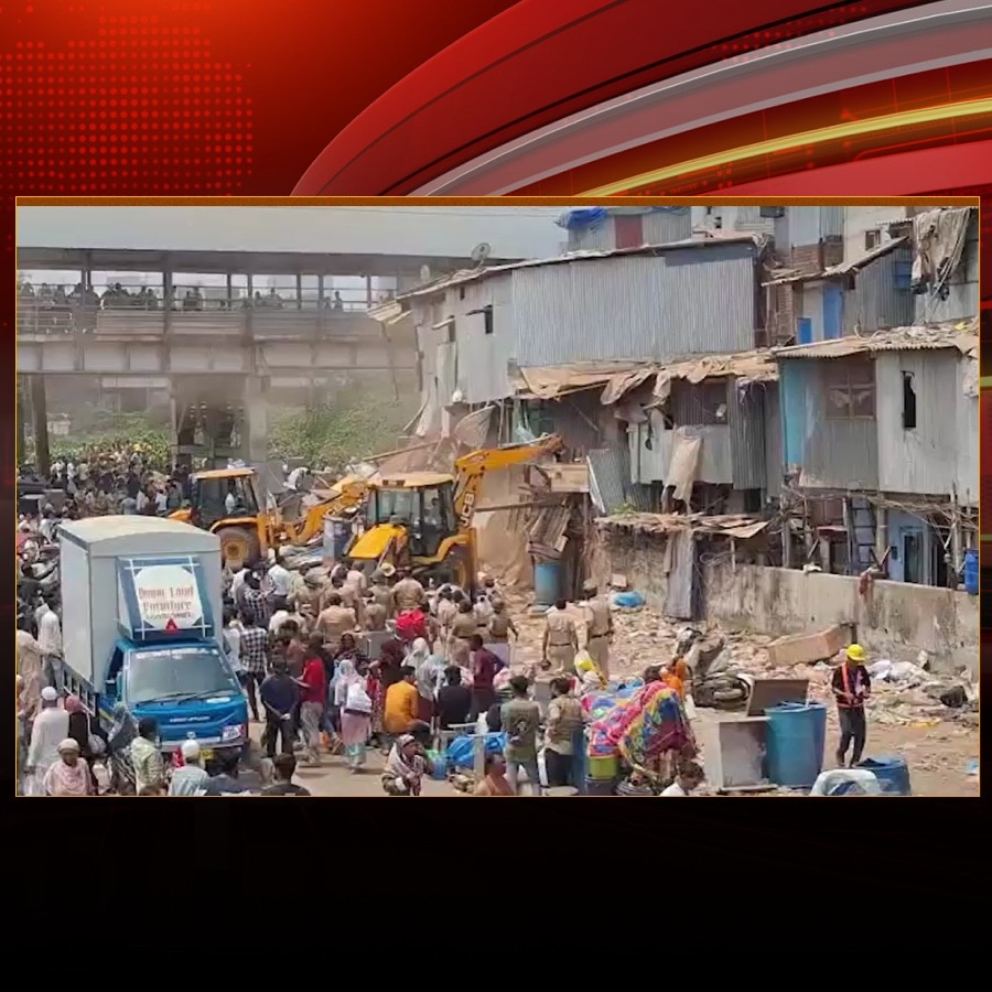 Video: 400 illegal shanties razed to expand Mumbai's Bandra terminus, locals protest
