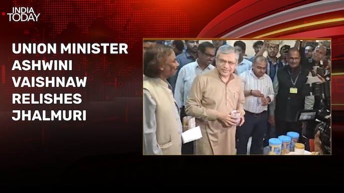 Video: Ashwini Vaishnaw celebrates BJP's Bengal victory with jhalmuri