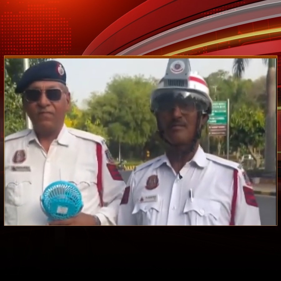 Delhi heatwave: Traffic cops get 'AC' helmets, portable fans as temps cross 45°C