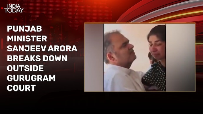 Punjab Minister Sanjeev Arora breaks down after meeting daughter outside court