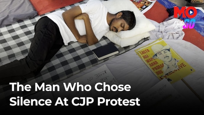 This CJP protester hasn't eaten for 7 days, and has taken a vow of silence CJP silent protestor