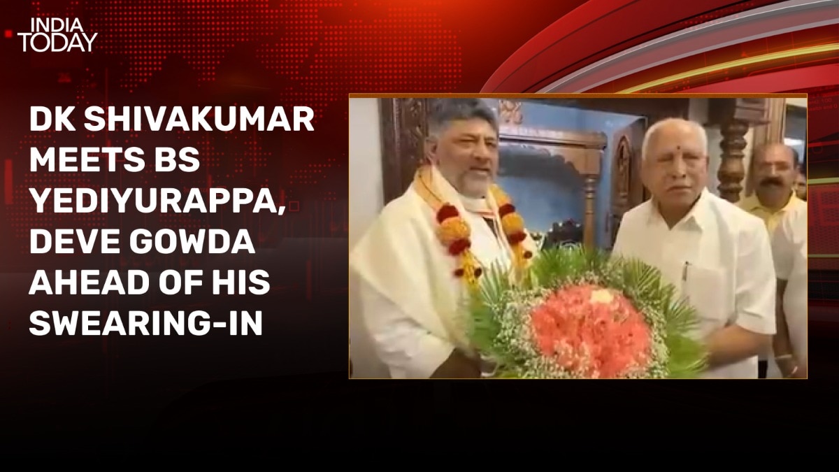 DK Shivakumar takes Yediyurappa, Deve Gowda's blessings ahead of swearing-in