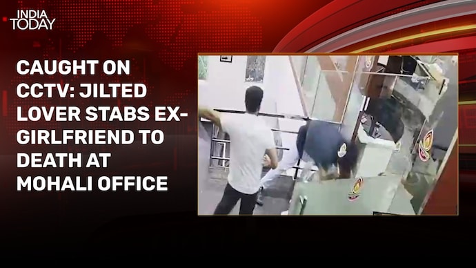 Man stabs ex-girlfriend inside office after break-up, incident caught on CCTV Mohali office murder