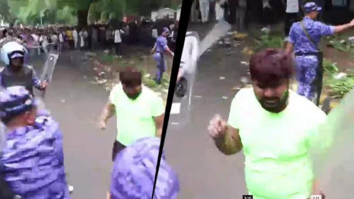 'Maaro sir': Protester stands up to cops during lathicharge at Jantar Mantar CJP Protest