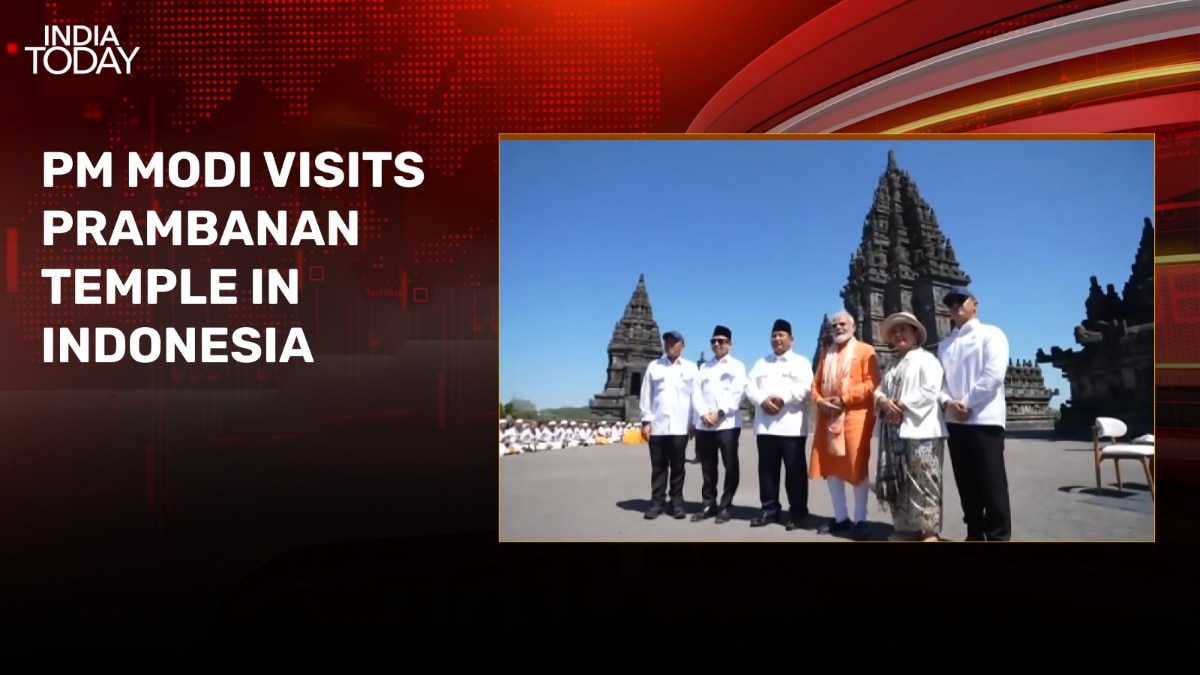 PM Modi visits historic Prambanan Temple in Indonesia with President Subianto PM Modi visits historic Prambanan Temple in Indonesia with President Subianto