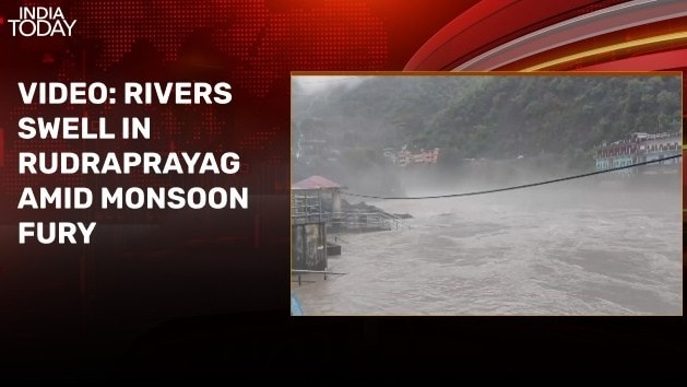 Video: Rivers swell in Rudraprayag as heavy rain lashes Uttarakhand