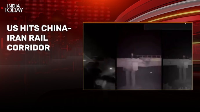 US strikes China-Iran rail corridor in Golestan; Tehran bombards American bases