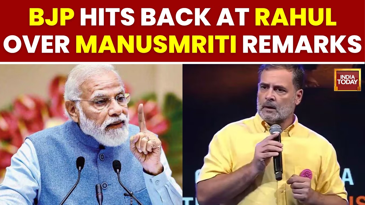 BJP Hits Back At Rahul Gandhi Over Manusmriti Row, Accuses Congress Of Anti-Hindu Narrative