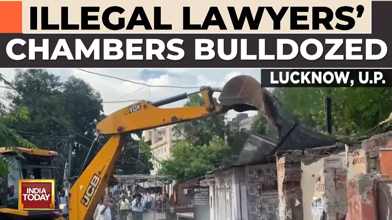 Bulldozer Action On Illegal Lawyers' Chambers In Lucknow After No Supreme Court Relief