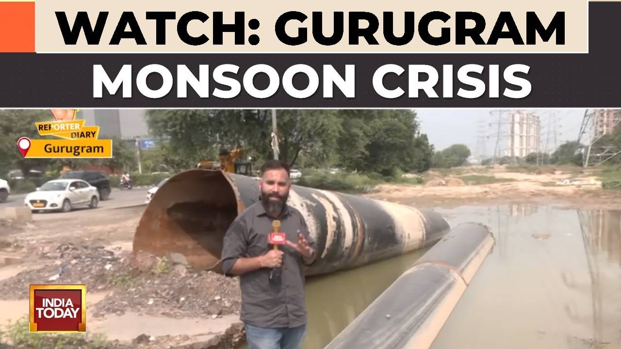 Gurugram Rain Crisis: Encroachments & Clogging in Badshapur Drain Cause Severe Waterlogging