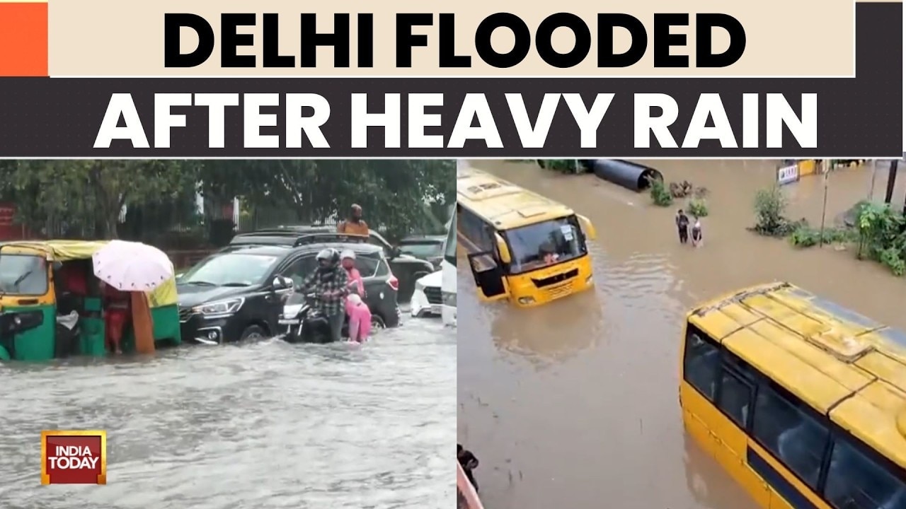Heavy Rain Batters Delhi-NCR | Inundation At Connaught Place & AIIMS | Gurugram Under WFH Advisory