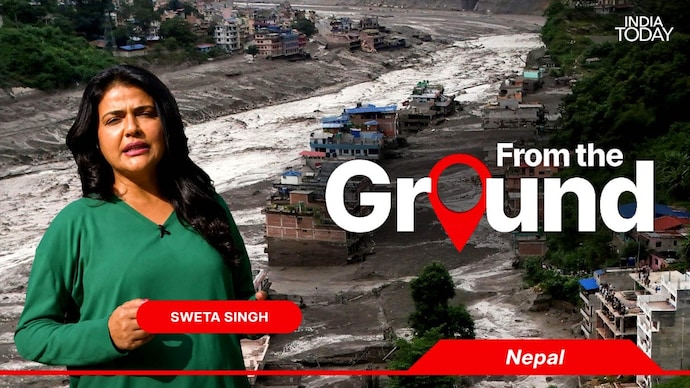 Where a bridge once stood, Nepal’s raging Trishuli now tells a different story Nepal-Tibet flash floods: Death toll rises to 469 as rescue operations enter third day