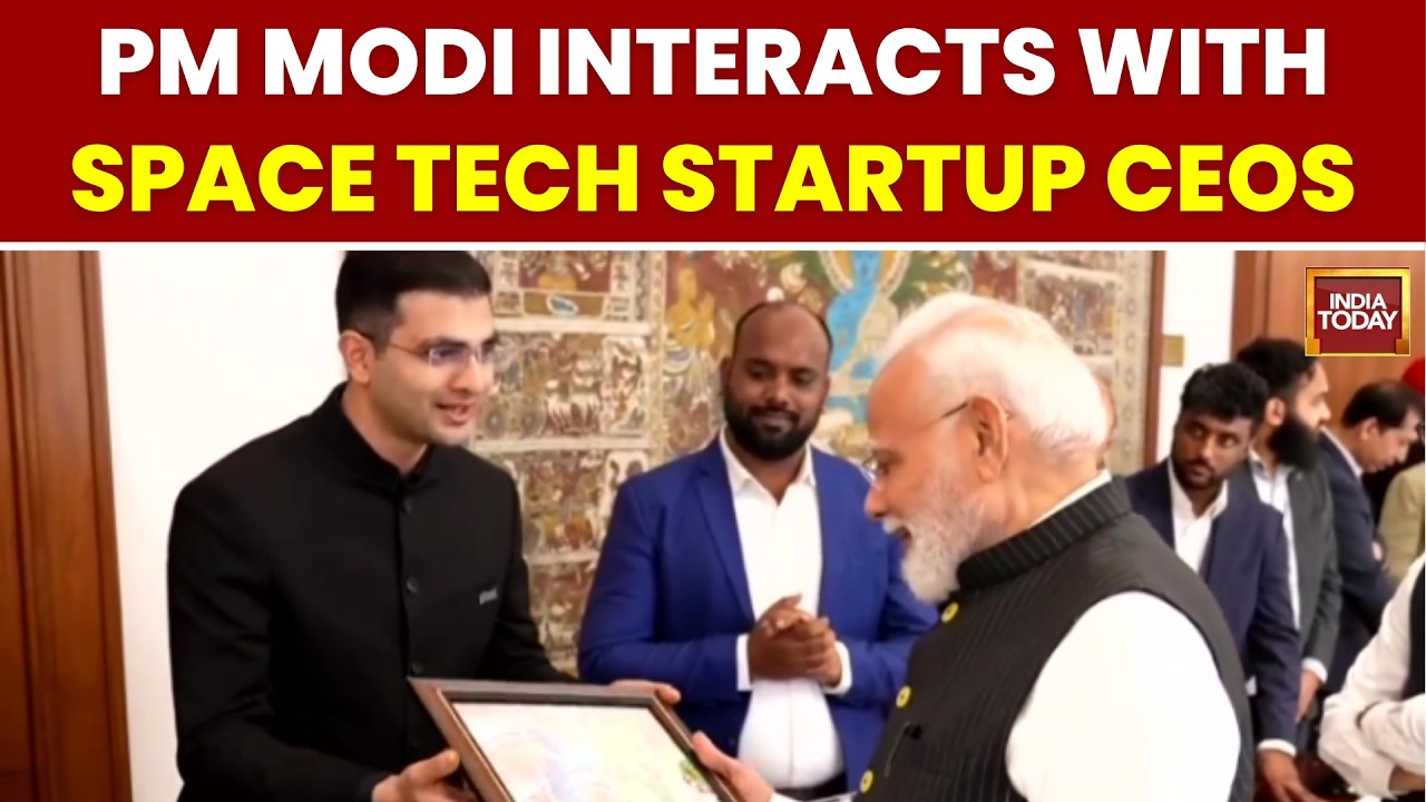 PM Modi meets 20 space startup CEOs in New Delhi ahead of National Space Day; calls sector a magnet for global talent, investment