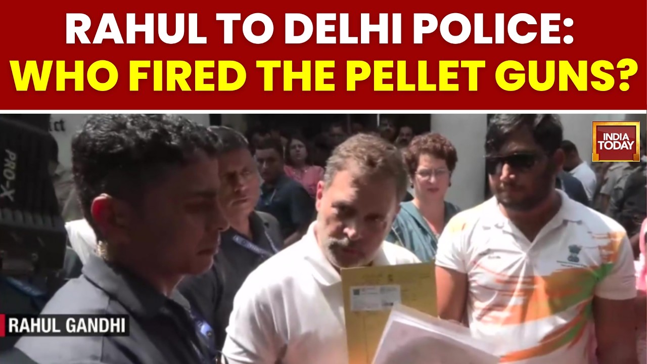Congress Protest Outside Delhi DCP Office Over Alleged Pellet Gun Action And Demand For FIR