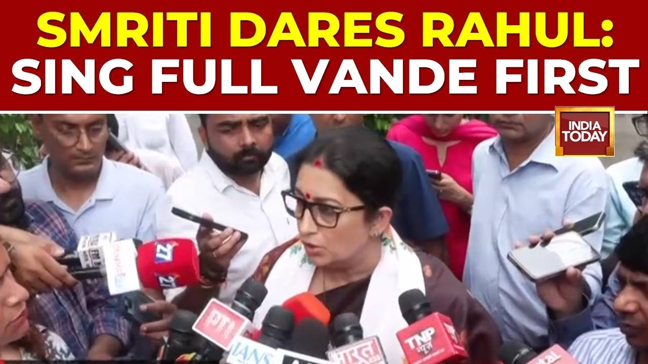 Smriti Irani Escalates Attack On Rahul Gandhi Over Vande Mataram Row And Manusmriti Jibe