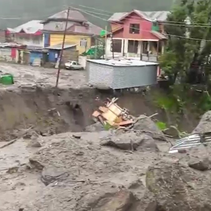Video: Cloudburst hits J&K’s Kishtwar, washes away vehicles, damages property