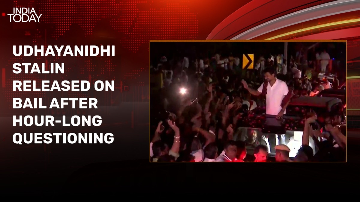 Sea of DMK cadres greets Stalin Jr after he walks free in Trisha remarks case