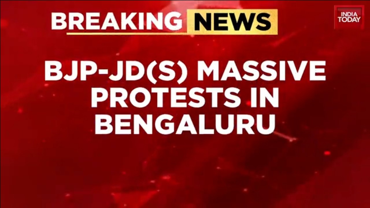 BJP, JDS Stage Protest Over Valmiki Scam; Demand Ouster Of Tainted Karnataka Minister