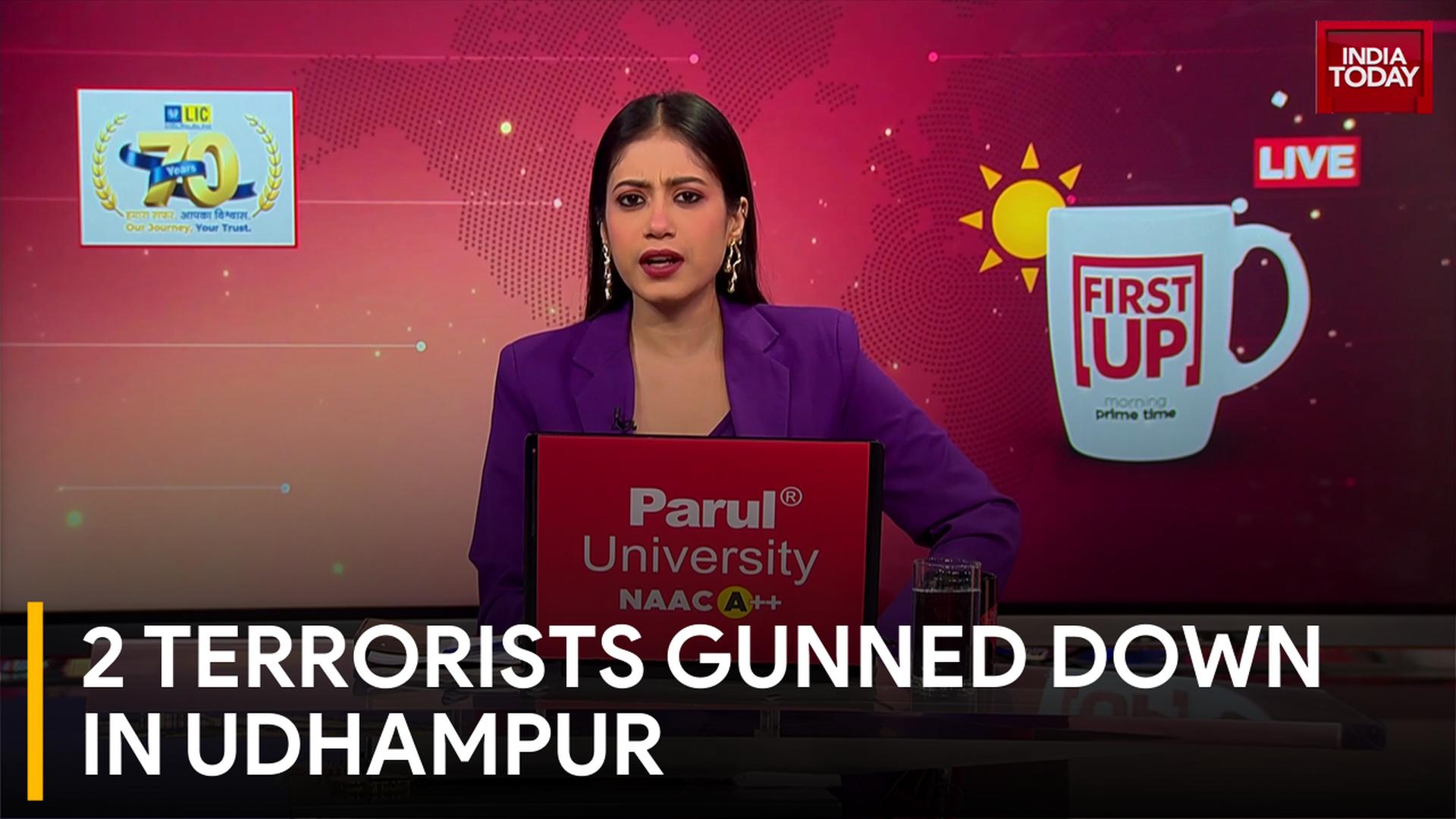 2 Terrorists Killed In Cordon And Search Encounter In Udhampur 2 Terrorists Gunned Down In Udhampur