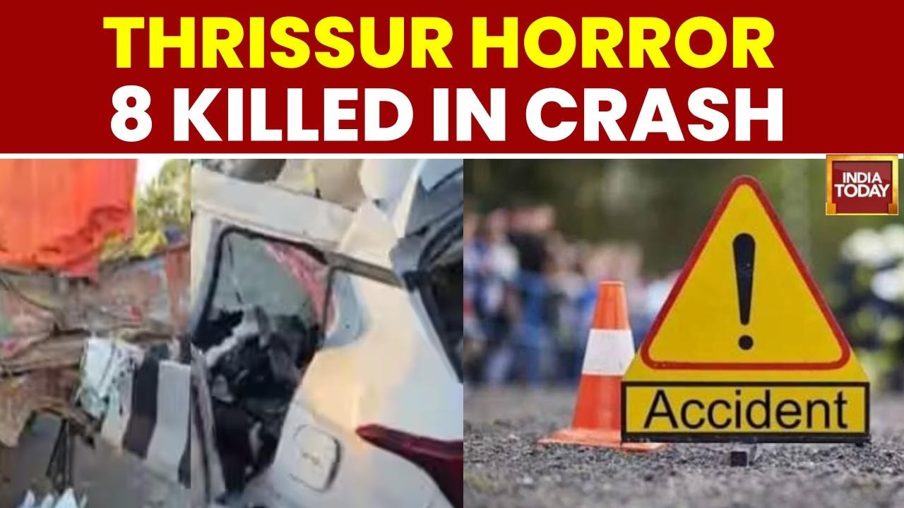 Eight Killed as Car Rams into Parked Lorry in Kerala's Thrissur