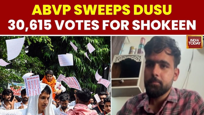 ABVP Sweeps DUSU Polls, Independent Candidate Scripts History As NSUI Wiped Out ABVP Sweeps DUSU Polls As Rebel Scripts History