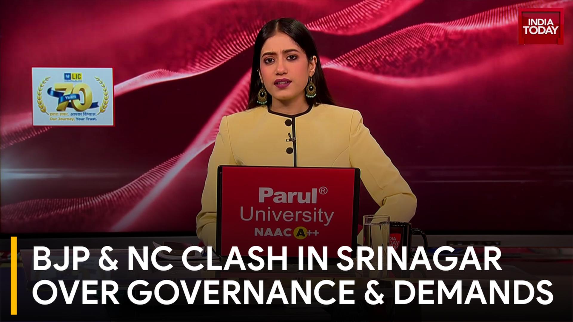 BJP & NC Face-Off In Srinagar; Protests Staged Over Power Tariffs, Statehood & Governance