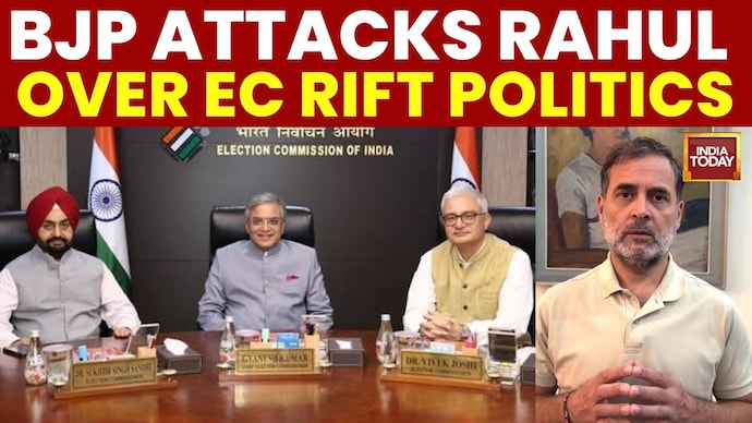 Election Commission Rift Sparks Political Face-Off as BJP Attacks Rahul Gandhi BJP Targets Rahul Gandhi Over Election Commission Row