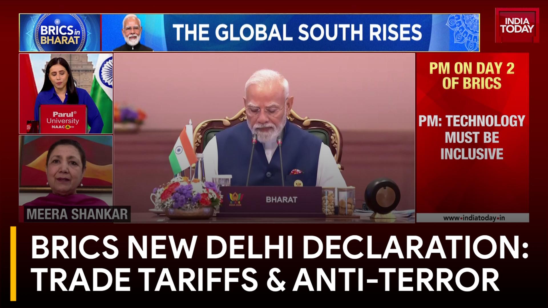 BRICS New Delhi Declaration: Trade Tariffs, Anti-Terror Stance And West Ties BRICS New Delhi Declaration: Trade Tariffs & Anti-Terror