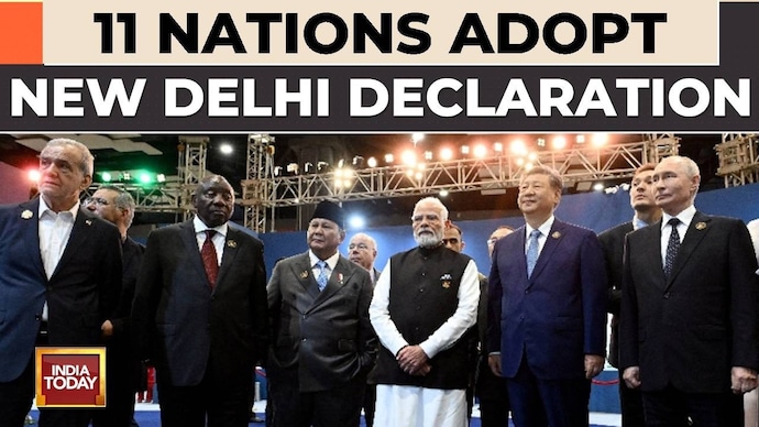 BRICS Adopts New Delhi Declaration, Backs UNSC Reforms And Urges West Asia De-Escalation BRICS Summit: 11 Nations Adopt New Delhi Declaration