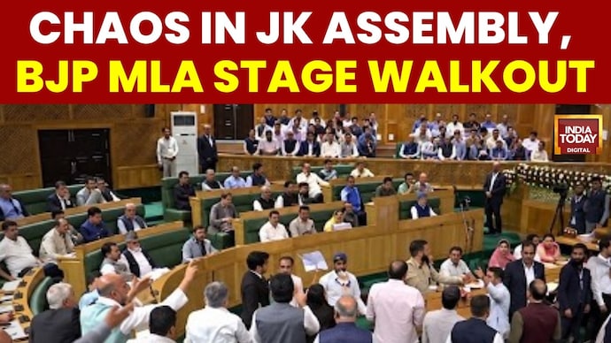 J&K Assembly Chaos: BJP MLAs Stage Walkout Over Corruption Debate, Target Omar Abdullah Government Chaos In J&K Assembly As BJP MLAs Stage Walkout