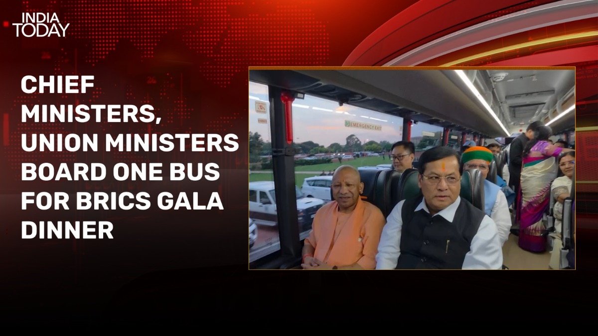 Next stop, Bharat Mandapam: Ministers, CMs board one bus for BRICS gala dinner