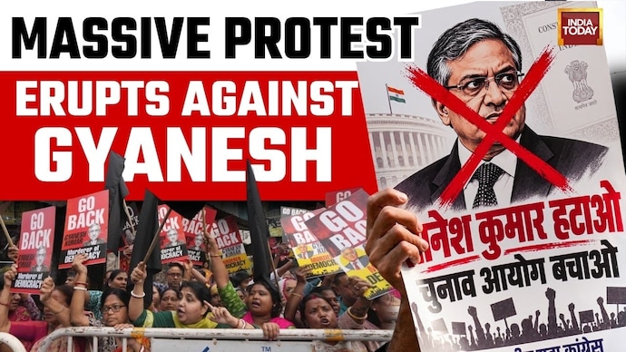 Congress Protests Across Cities Demanding Removal of CEC