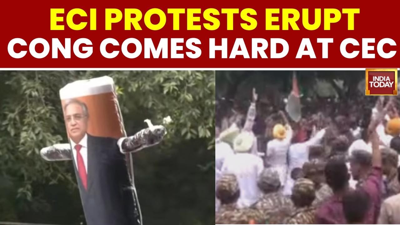 Congress Protests Across India Over Poll Panel Row