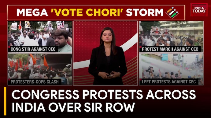 Congress Protests Across India Over SIR Row, Demands Poll Body Chief Resign Congress Protests Across India Over SIR Row