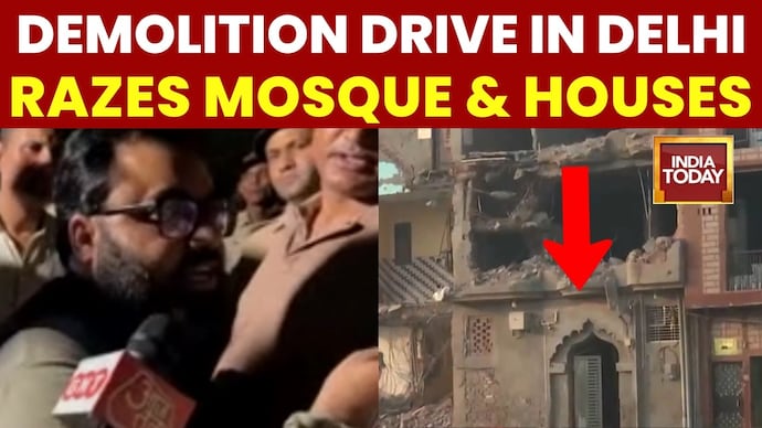 Demolition Drive in Delhis Shalimar Bagh Razes Mosque and Houses