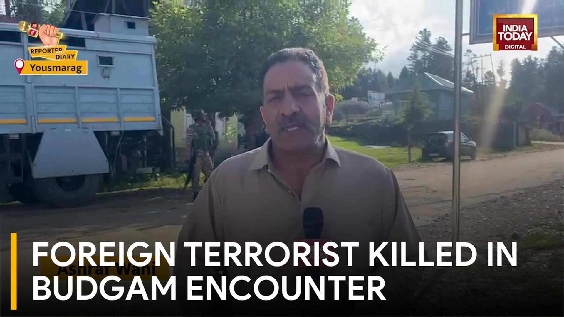 Foreign Terrorist Killed in Budgam Encounter; Massive Search Underway in Yusmarg