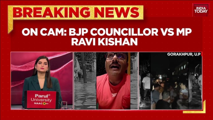 Gorakhpur Waterlogging Sparks BJP Spat as MP Ravi Kishan's 'Spain' Remark Resurfaces Gorakhpur Waterlogging Sparks Bjp Mp Ravi Kishan And Councillor Clash