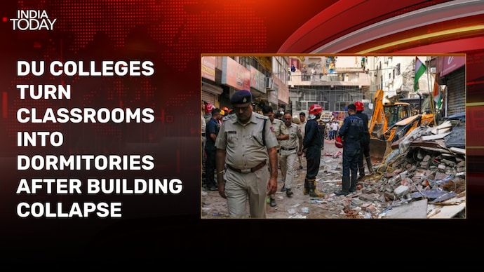 7 dead in Delhi building collapse, DU colleges turn classrooms into dormitories