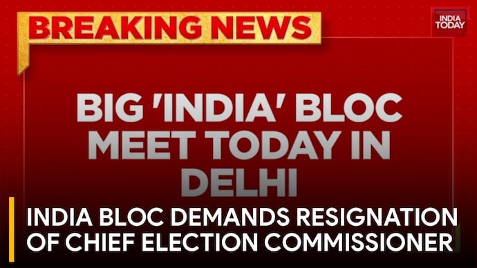 INDIA Bloc Meets In Delhi, Seeks CEC Resignation; BJP Slams Alliance As Sinking Ship INDIA Bloc Demands Resignation Of Chief Election Commissioner