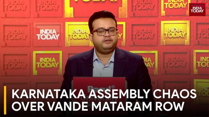 Vande Mataram Row Triggers Showdown in Karnataka Assembly as BJP Sings Full Song Karnataka Assembly Chaos Over Vande Mataram Row