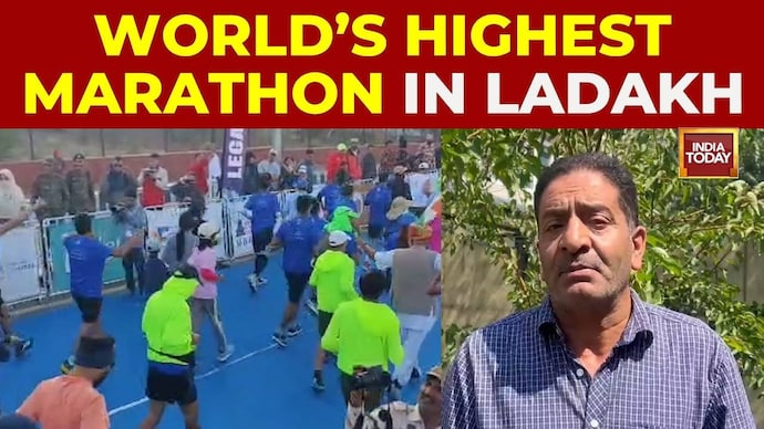 Ladakh Marathon Sees Over 5,000 Global Runners; Participants Promote Anti-Drug Fitness Over 5,000 Run Worlds Highest Marathon in Ladakh