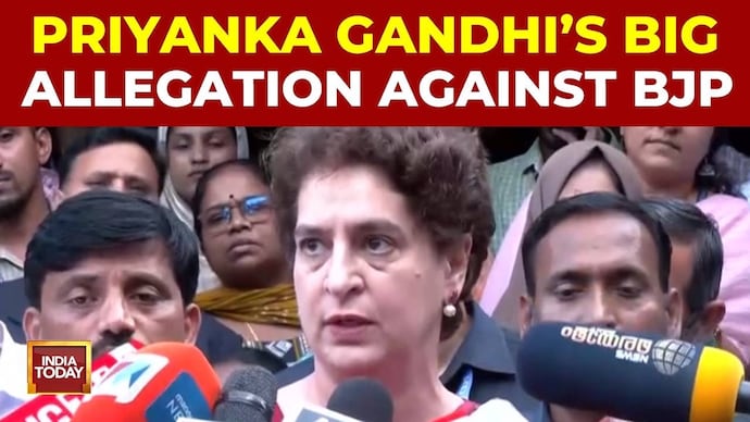 Priyanka Gandhi Slams BJP Over Election Commission, Alleges Treason And Collusion Priyanka Slams BJP Over EC Actions
