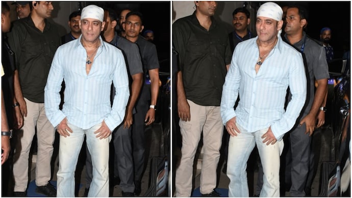 Salman Khan at Sohail Khan's house.