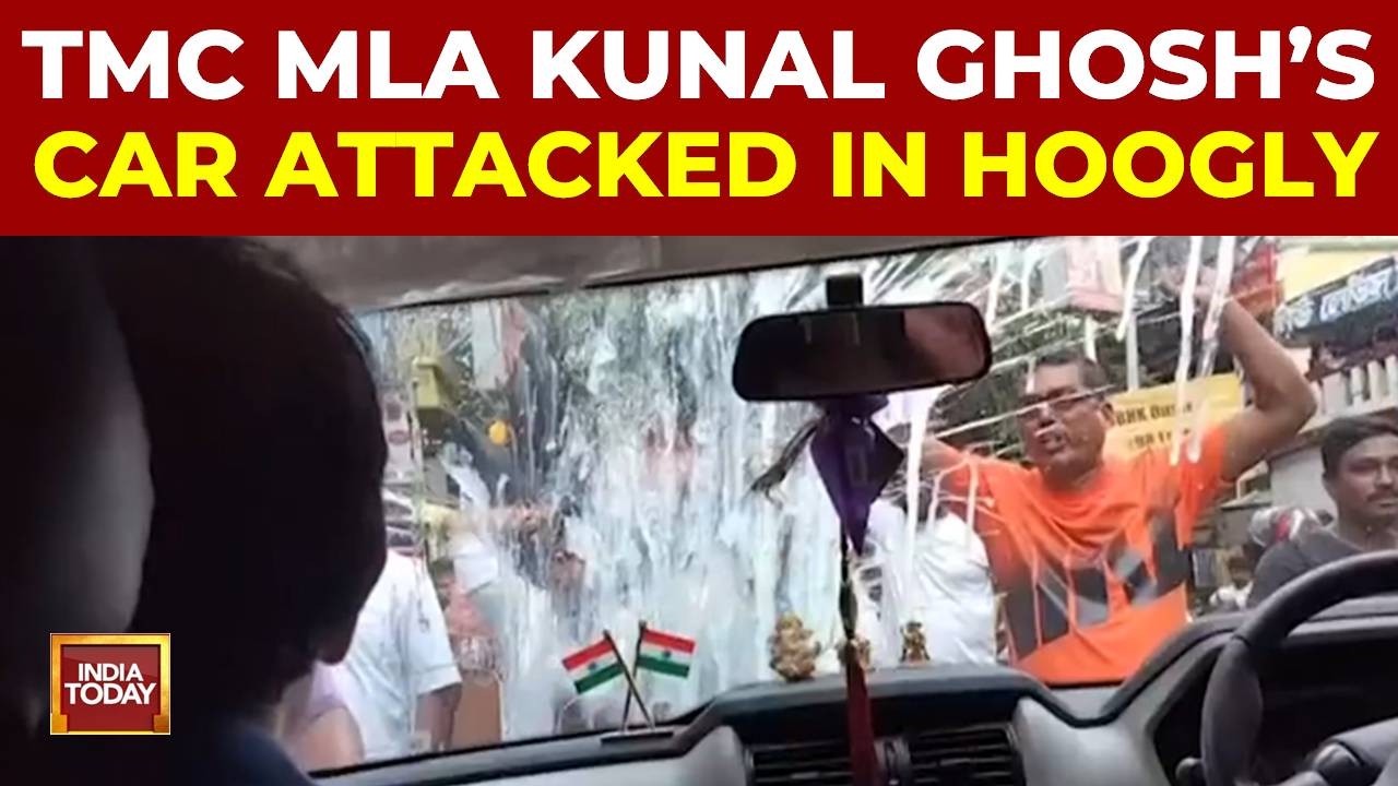 TMC Leader's Car Attacked In Hooghly, Eggs Thrown And Window Smashed TMC Leaders Car Attacked In Hooghly