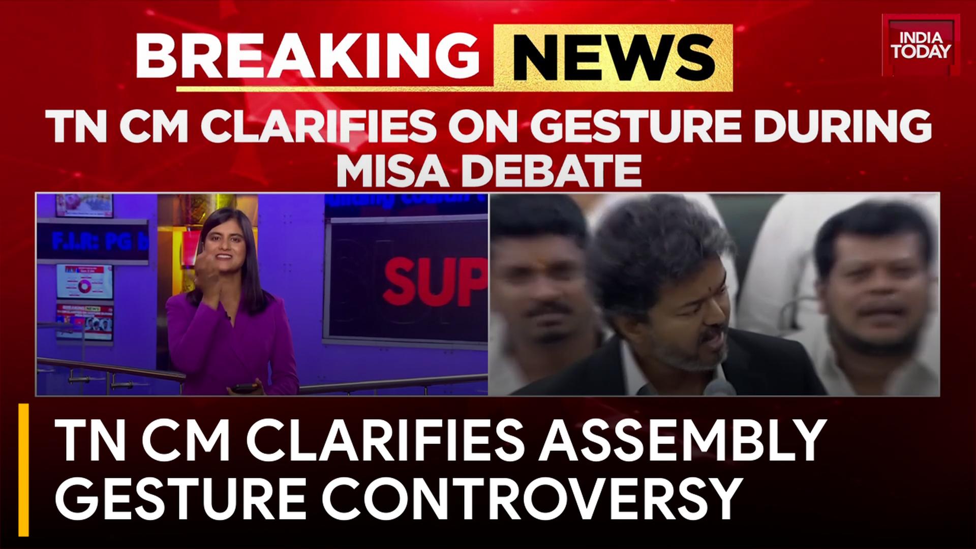 Tamil Nadu CM Issues Clarification on Assembly Gesture, Denies Taunt at MK Stalin TN CM Clarifies Assembly Gesture Controversy