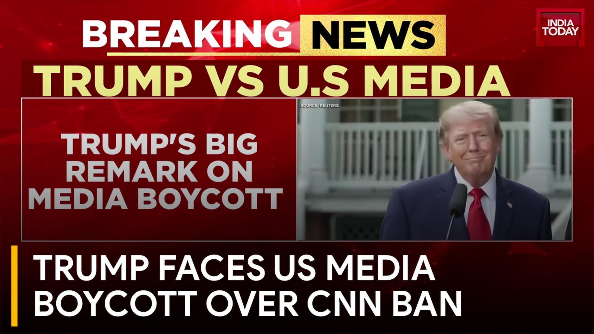 Donald Trump Dismisses Media Boycott As US Networks Stand In Solidarity With CNN