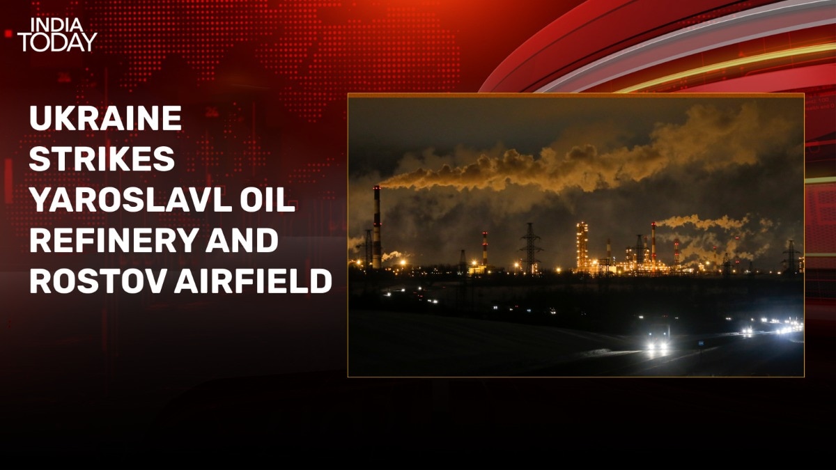 Ukraine strikes Russian oil refinery, military airfield; Zelenskyy shares video