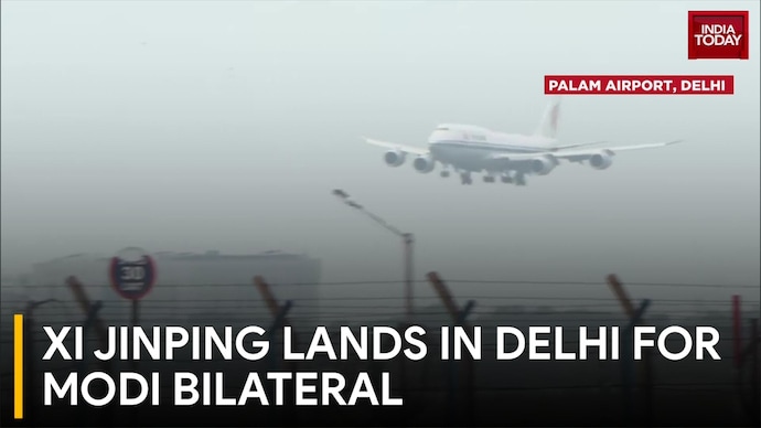 Chinese President Xi Jinping Arrives in Delhi for BRICS Summit, Modi Bilateral Xi Jinping Lands in Delhi for Modi Bilateral