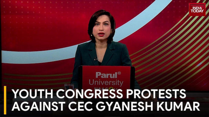 Youth Congress Protests Against CEC Gyanesh Kumar